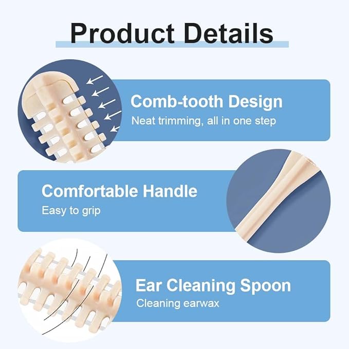 BNGXR 2-in-1 Nasal Hair Cutter, 2026 Upgraded Double Sided Nose Hair Knife, Portable Manual 360° Rotating Nose Hair Trimmer with for Women Men, Beige (12)