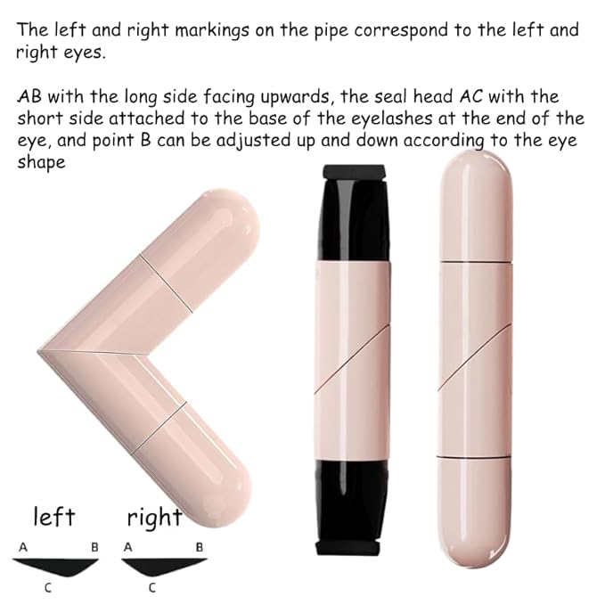 Foldable Winged Eyeliner Stamp Pen Easy Makeup Eye Liner Pen Naturally, It Is Not Easy To Get Dizzy, Fast Drying And Durable Color Development Double Head Eyeliner Seal (BLACK)