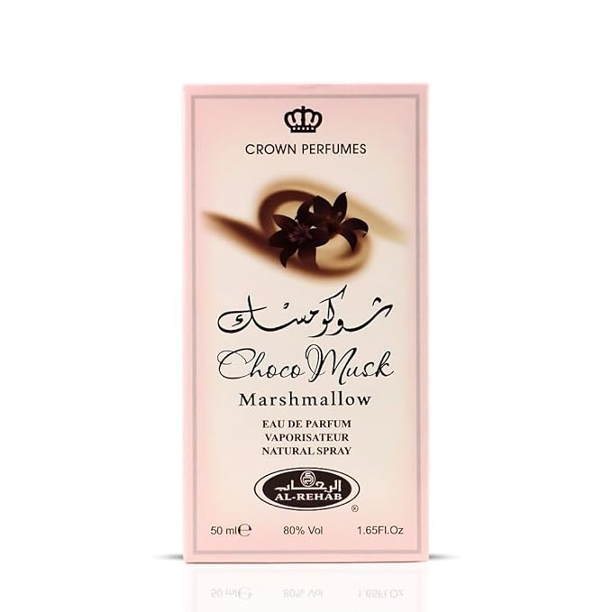Al-Rehab Choco Musk Marshmallow Eau de Parfum for Women - 50ml (1.65 oz) | Gourmand Perfume with Strawberry, Marshmallow & Cocoa | Sweet, Fluffy & Addictive | Long-Lasting Arabian Dessert Scent