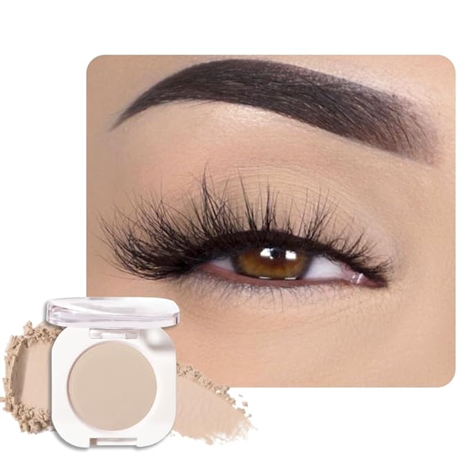 Single Matte Eye Shadow Palette Makeup, Nude Brown Matte Eyeshadow for Women, Monochrome Eye Shadow Makeup, Pigmented Waterproof Sombras Para Ojos, Vegan, Talc, Paraben & Cruelty Free, 06