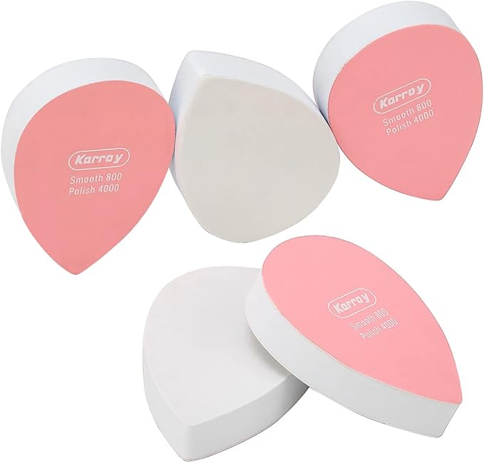 Karroy Nail Files and Buffers for Natural Nails Smooth and Polish Gel Surface 400/600/4000 Grit (A-Drop)