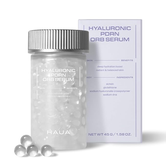 HAUA Hyaluronic PDRN 30,000 ppm Orb Serum, Salmon DNA PDRN, Korean Skincare, Anti-Aging, Skin Repair, Firming, Deep Hydration, Radiance Booster, Wrinkle Care, Stocking Stuffers | 1.58 oz
