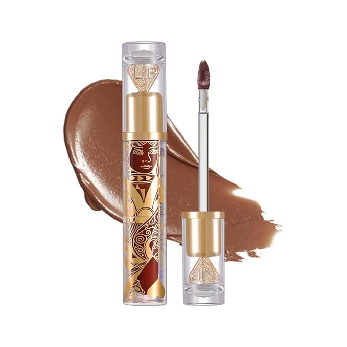 Soft Matte Liquid Lipstick in Deep Cocoa Brown, High Pigment Full Coverage Matte Lip Color, Waterproof Smudge-Proof Non-Transfer Lightweight Liquid Lipstick for Long-Wearing Everyday Makeup 85A