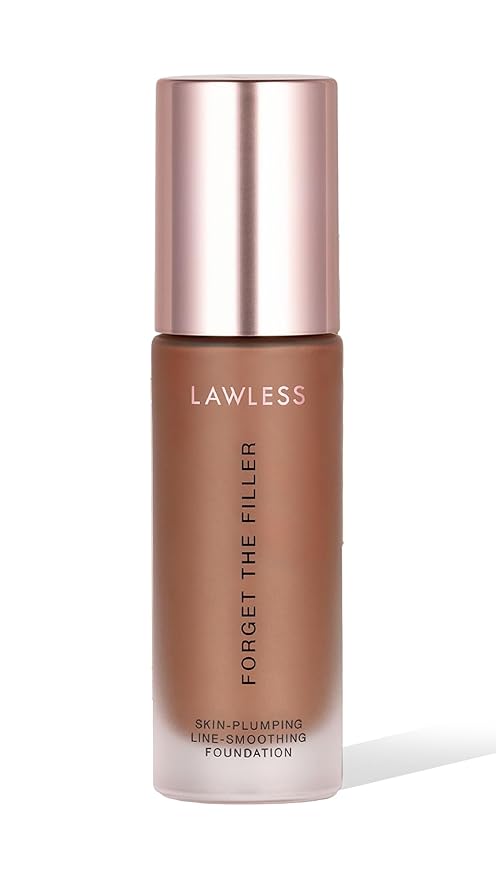 LAWLESS Women's Forget the Filler Skin-Plumping Line-Smoothing Foundation, 26D, deep with deep neutral-warm undertones, 1.0 Ounce
