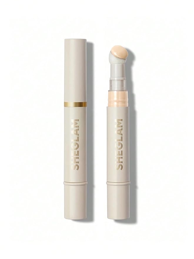 SHEGLAM Complexion Boost Concealer Sponge-Head Applicator Matte Liquid Concealer Long Lasting Brightening Color Corrector Weightless All-Day Long Lasting Hydrating Concealer-Linen