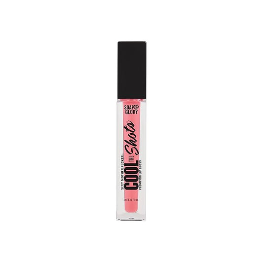 Soap & Glory SMP Cool The Shots Plumping Lip Gloss - Hydrating & Cooling Lip Plumper - Infused with Menthol & Vitamin E - High Shine, Glossy Finish - Vegan & Cruelty-Free - Pink Charming (4ml)