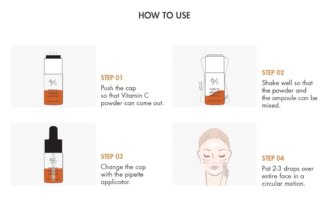 Dr.Ceuracle by leegeehaam Pure VC Mellight Ampoule - Vitamin C Serum for Face, One Week Program for Anti-oxidant, Firm, Clarify, Fade Pigmentation, Skin Radiance (1 Count (Pack of 1))