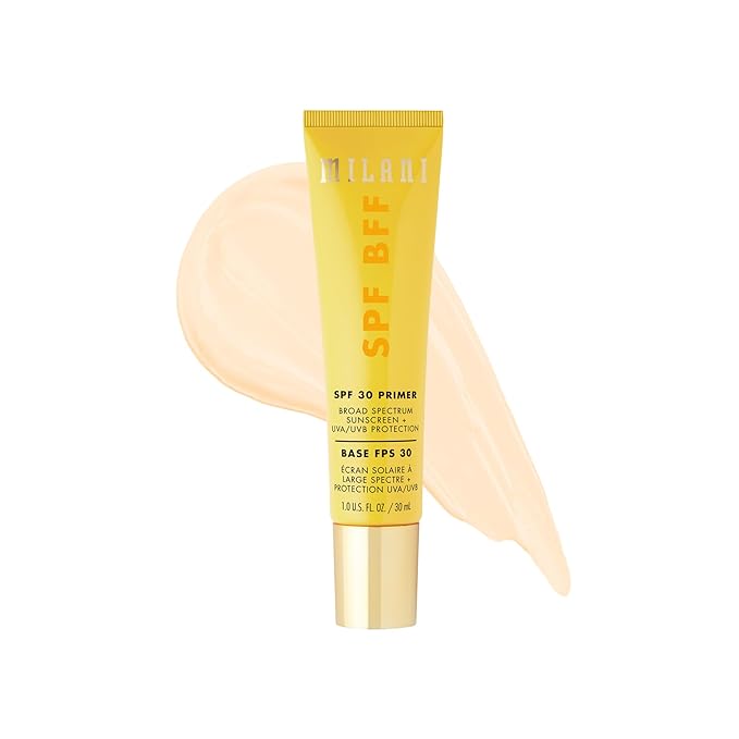 Milani Face Primer for Makeup - SPF BFF Primer with Broad Spectrum Sunscreen SPF 30 UVA UVB Protection, 1.0 Fl. Oz