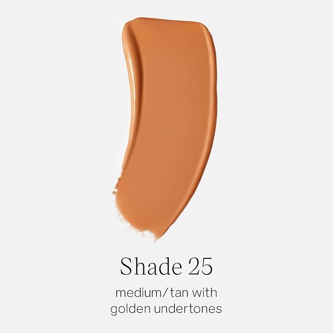 Saie Glowy Super Skin Tint Liquid Foundation - Weightless + Dewy Foundation with Lightweight Medium Coverage - Hydrating Face Makeup + Skin Care Serum Hybrid with Hyaluronic Acid - Shade 25 (1.01 oz)