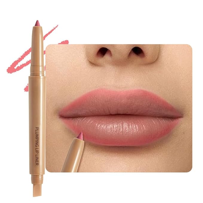 Waterproof Matte Lip Liner Pencil with Silicone Smudger – Long-Lasting Retractable Velvet Crayon, Vegan & Cruelty-Free, Define & Sculpt Lips for Work, Date, Party & Travel (02#, pack of 1)