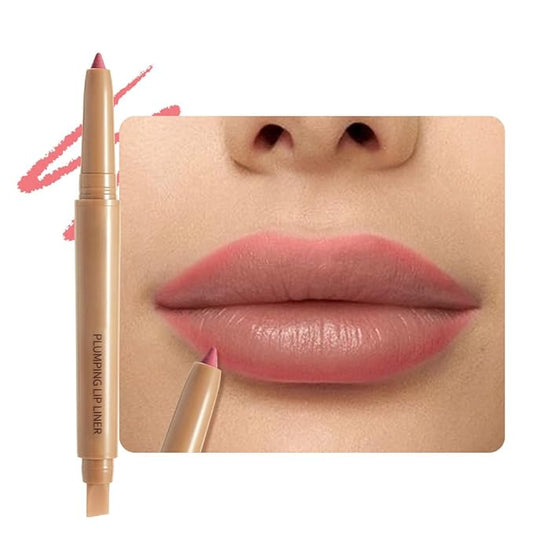 Waterproof Matte Lip Liner Pencil with Silicone Smudger – Long-Lasting Retractable Velvet Crayon, Define & Sculpt Lips, Vegan & Cruelty-Free, Perfect for Work, Date, Party & Travel (02#, pack of 1)