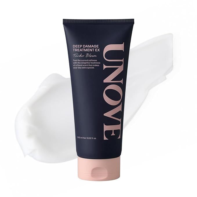 UNOVE Deep Damage Treatment Ex - Protein Hair Treatment & Hair Mask for Damaged Hair | Deep Conditioning & Keratin Hair Mask for Dry, Frizzy Hair | Korean Hair Care | Tender Bloom, 10.82 fl oz