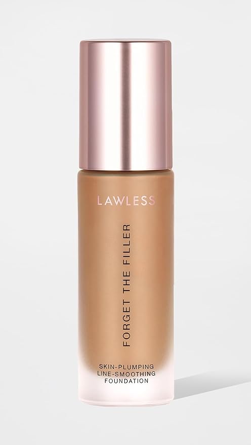 LAWLESS Women's Forget the Filler Skin-Plumping Line-Smoothing Foundation, 16T, tan with warm-olive undertones, 1.0 Ounce