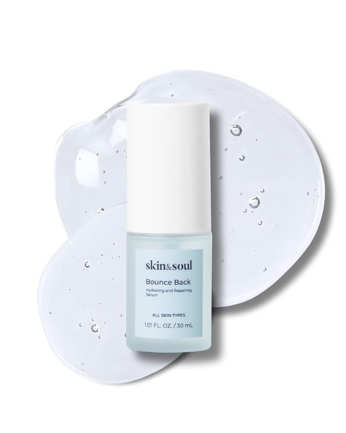 Skin & Soul Bounce Back Serum – Repairing, Hydrating & Soothing Face Serum with Ceramides, Beta-Glucan, Peptides & Stem Cells, Anti-Redness for Sensitive & Acne-Prone Skin, Skincare, 1 fl oz (30 mL)