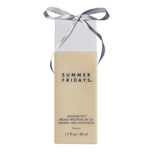 Summer Fridays ShadeDrops Broad Spectrum SPF 30 Mineral Milk Face Sunscreen with Zinc Oxide - Lightweight, Moisturizing Formula with a Soft, Natural Finish (1.7 Fl Oz)
