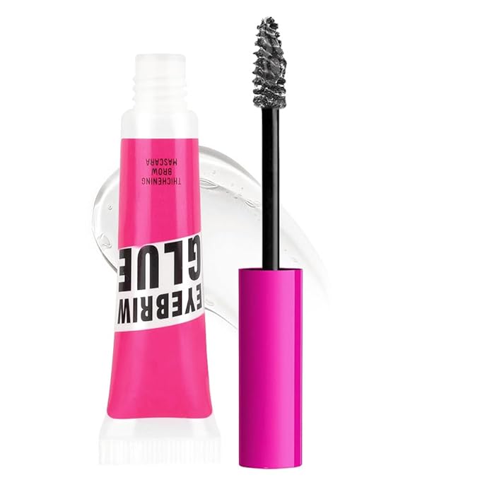 Tinted Thickening Brow Mascara,Brow Fast Sculpt,Waterproof, Transfer-proof, Brush to Fill in Eyebrows and Cover Gray Hairs - Cruelty Free - Light Medium Brown (1Pcs #09 transparent brow glue)