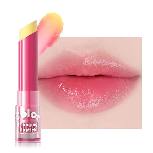 BINGBRUSH Color Changing Lipstick Set, PH Lip Balm Mood Lipstick, Natural Color-Changing Tint with Deep Moisture, Long Lasting Personalized Lip Gloss for Daily Wear or Gifts (01# Sunshine Blush)