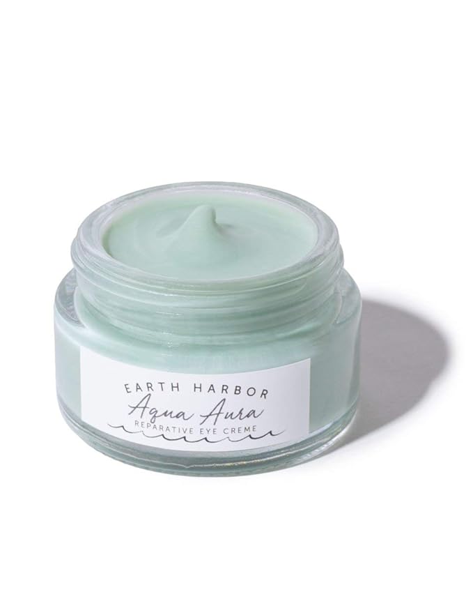 Earth Harbor | AQUA AURA Reparative Eye Creme | Renew & Nourish | Blue Tansy + Seaweed Collagen | Plant-Based and Ethical Trade | 1/2 oz