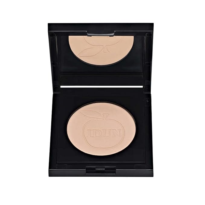 IDUN Minerals Setting Finishing Powder - Natural, Pigmented, Full Coverage Formula - Semi-Matte Finish - Velvety and Smooth Pressed - Cruelty Free, Vegan Makeup - Ljuvlig 531 Light Neutral - 0.12 oz
