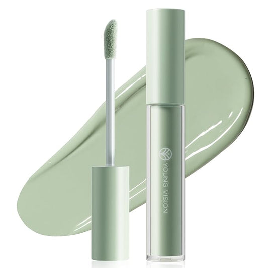 YOUNG VISION Green Color Correcting Concealer Corrector, Long Lasting Brightening Full Coverage Weightless All-Day Liquid Concealer, Natural Coverage, Ideal for Fair to Light Skin