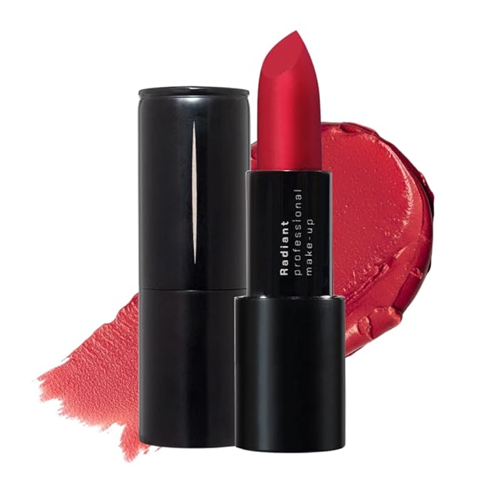 Radiant Professional Advanced Care Lipstick - Ultra Nourishing, Moisturizing Long Lasting Matte Lipstick With Vitamin E- UVA UVB Filters - VELVET (24 WARM RED)