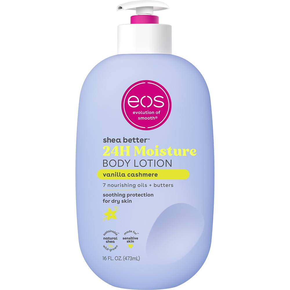 Shea Better Body Lotion Vanilla Cashmere, 24-Hour Moisture Skin Care, Lightweight & Non-Greasy, Natural Shea, Vegan, Vanilla Body Lotion, 16 Fl Oz
