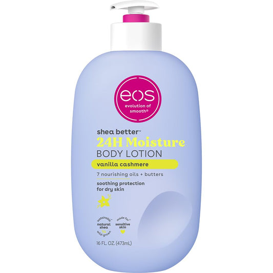 Shea Better Body Lotion Vanilla Cashmere, 24-Hour Moisture Skin Care, Lightweight & Non-Greasy, Natural Shea, Vegan, Vanilla Body Lotion, 16 Fl Oz