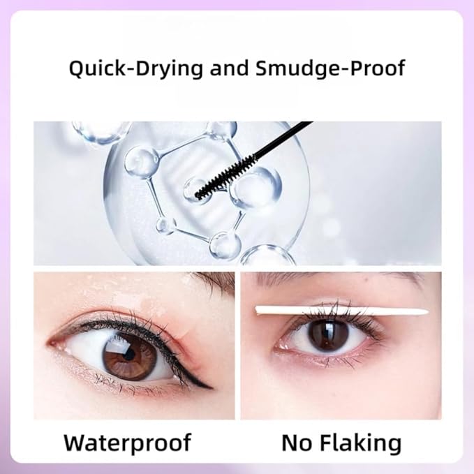 Waterproof Mascara, Volume, Length, No Smudge and No Clumping, Long-Lasting, Lengthening, Black