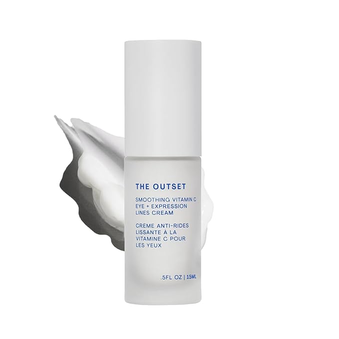 The Outset Vitamin C Eye Cream, Brightening, Hydrating & Wrinkle-Reducing for Fine Lines & Expression Wrinkles, Gentle, Fragrance-Free, Clean, Vegan & Gluten-Free Skincare - 0.5 fl oz