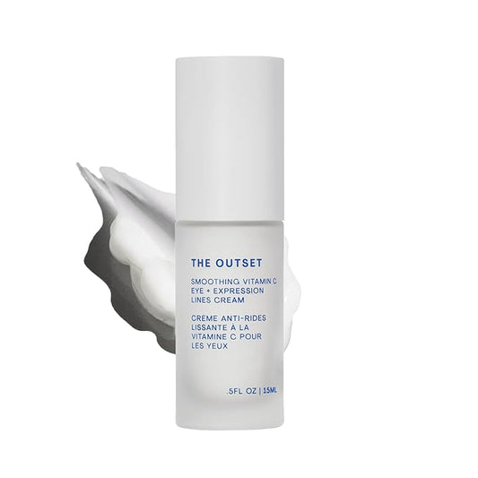 The Outset Vitamin C Eye Cream, Brightening, Hydrating & Wrinkle-Reducing for Fine Lines & Expression Wrinkles, Gentle, Fragrance-Free, Clean, Vegan & Gluten-Free Skincare - 0.5 fl oz