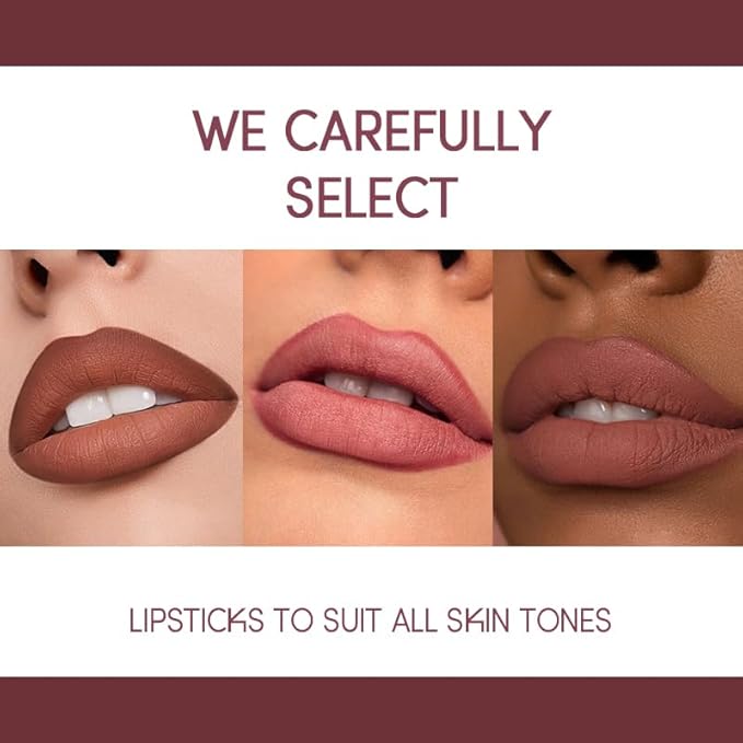 USHAS 2 in 1 Waterproof Lipstick and Lip Liner Combo Set - Long Lasting Matte Lipstick Pen with Liner Set Makeup Kit (G6, Pack of 1)