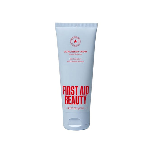 First Aid Beauty Ultra Gentle Cream-to-Foam Facial Cleanser – Makeup Removing Face Cleanser - Face Wash with Colloidal Oatmeal & Glycerin, for Sensitive, Acne & Blemish-Prone Skin, 2 oz