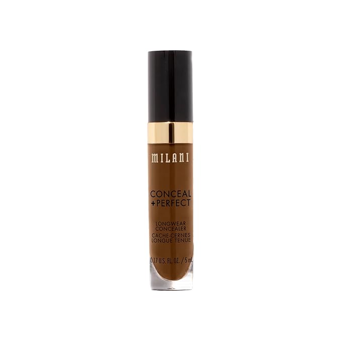 Milani Conceal + Perfect Longwear Concealer - Cool Toffee (0.17 Fl. Oz.) Vegan, Cruelty-Free Liquid Concealer - Cover Dark Circles, Blemishes & Skin Imperfections for Long-Lasting Wear