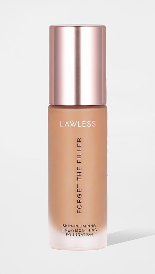 LAWLESS Women's Forget the Filler Skin-Plumping Line-Smoothing Foundation, 15T, tan with neutral-golden undertones, 1.0 Ounce