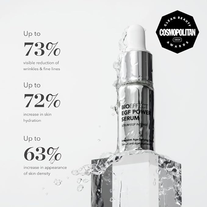 BIOEFFECT EGF Power Serum | Barley-Derived EGF + KGF + Hyaluronic Acid | Intensive Anti-Aging Face Treatment for Deep Wrinkles, Firmness & Skin Renewal, 15 mL / 0.50 oz