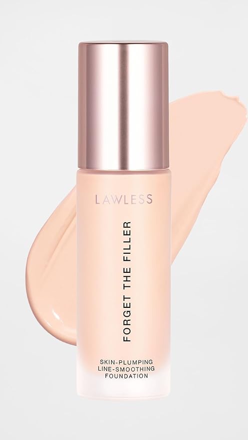 LAWLESS Women's Forget the Filler Skin-Plumping Line-Smoothing Foundation, 1F, very fair with cool-neutral undertones, 1.0 Ounce