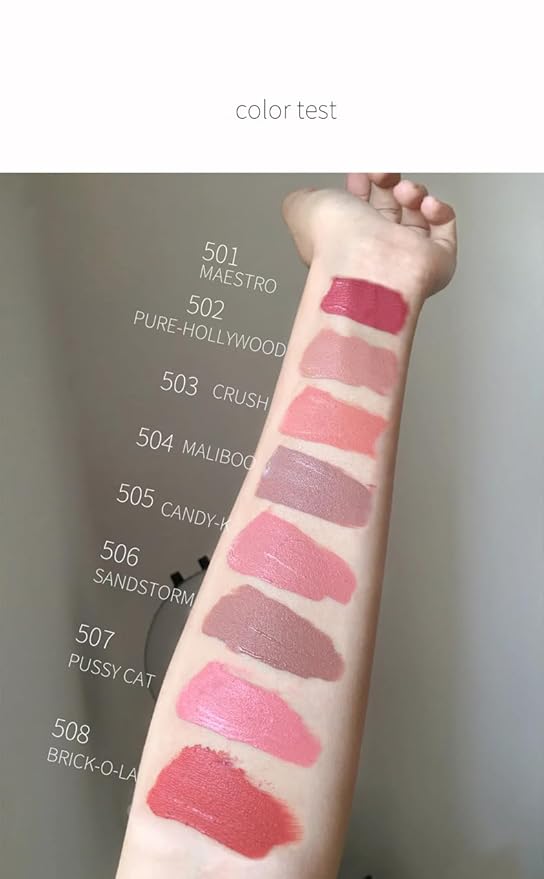 Y-HaLi Lip Glaze Lip Gloss - High Shimmer Natural Lipstick with Moisturizing Formula (502)