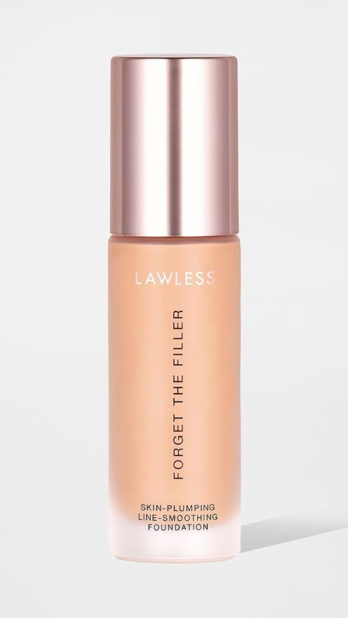LAWLESS Women's Forget the Filler Skin-Plumping Line-Smoothing Foundation, 8L, light medium with neutral undertones, 1.0 Ounce