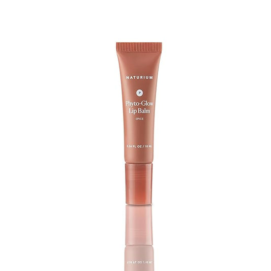 Naturium Phyto-Glow Lip Balm, Hydrating Lip Care with a Glossy Finish, 0.34 oz Spice