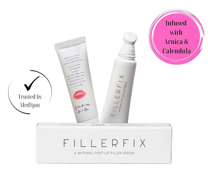 Organic Lip Filler Aftercare Serum with Cooling Ceramic Tip – Arnica & Calendula for Relief After Lip Filler