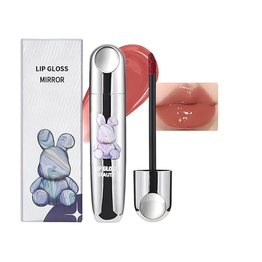 Rosewood Nude Hydrating Lip Gloss Tint – High Shine Moisturizing Lip Glaze with Lightweight Non-Sticky Finish, Long-Lasting Nude Rose Lip Color for Smooth Full Lips, 616#