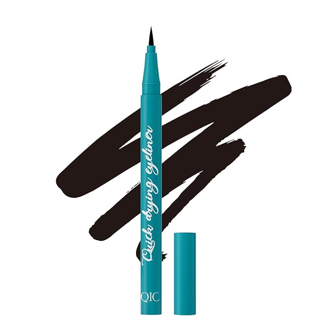 QIC Proof Liquid Eyeliner, Felt Tip, Eyeliner Pen,Smudge-Proof & Transfer-Resistant,Long-Lasting, High-Pigmented Liner For Bold Looks,Vegan & Cruelty-Free, Jet Black. 0.04 oz