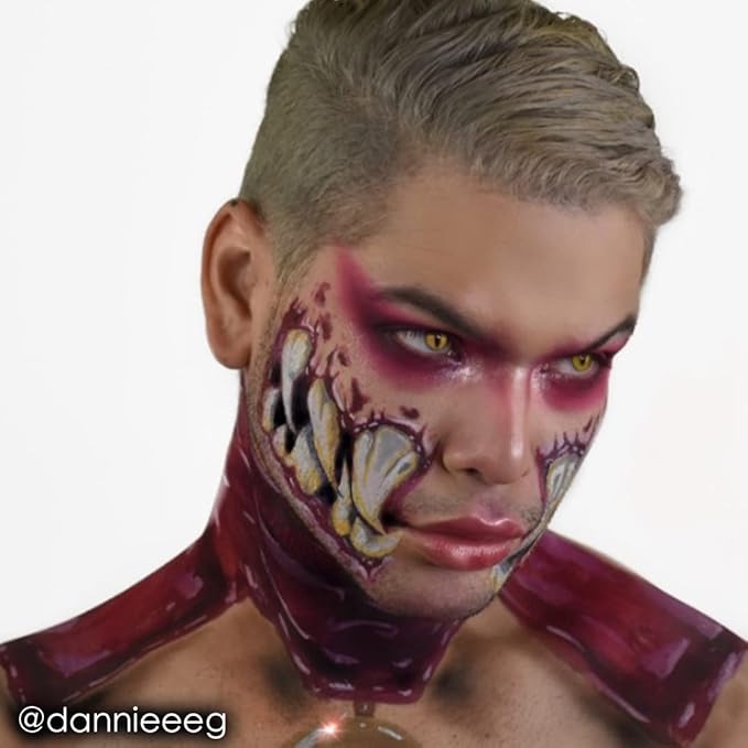 Mehron Makeup Paradise Makeup AQ Pro Size | Stage & Screen Performance, Face & Body Painting, Beauty, Cosplay, and Halloween | Water Activated Face Paint, Body Paint 1.4 oz (40 g) - Porto
