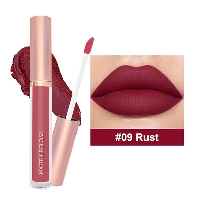 BestLand 3PCS Bold Seductive Red Liquid Lipstick Set, Matte Lip Gloss Long Lasting Waterproof, High Pigment Smudge Proof Lip Color with Chill Crimson Rust Shades for Night & Glam Makeup