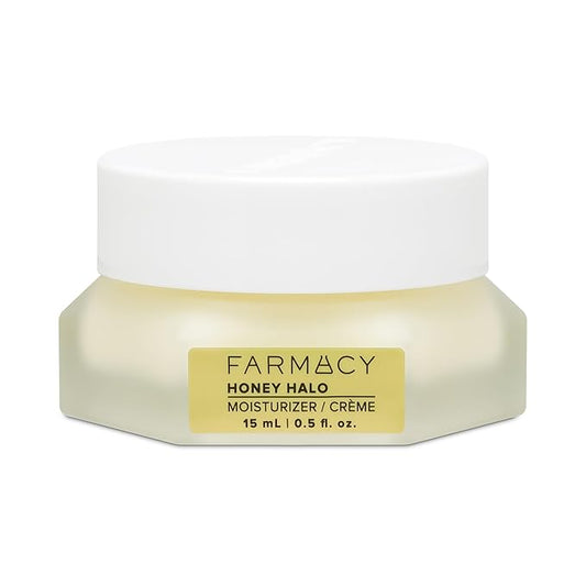 Farmacy Ceramide Face Moisturizer - Honey Halo Hydrating Facial Moisturizer for Dry Skin - Plumps, Soothes + Restores Skin with Potent Ceramides + Buckwheat Honey for a Dewy, Healthy Glow (15ml)