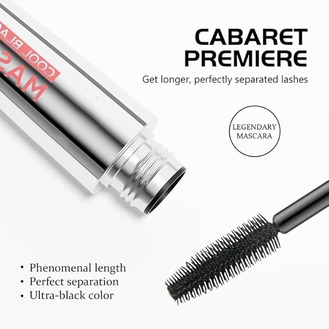 My Amazing Lashes Mascara,4D Silk Fiber Volume And Length Mascara,Waterproof & Sweatproof Long Lasting,Create Natural Look Of Lash Extensions (Black, 2PCS)