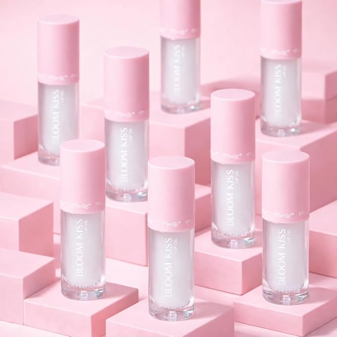 Miss Lil USA Bloom Kiss Lip Oil, Nourishing Hydrating High-Shine Lip Oil Gloss, Lightweight Non-Sticky Formula for Soft Glossy Lips, Vegan & Cruelty-Free (Lucy)