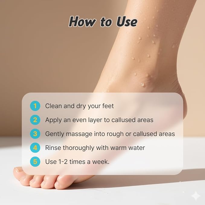 BUFFOUT Callus Eraser Exfoliating Gel – Body Care Exfoliator Scrub & Exfoliant for Feet, Heels, Elbows & Knees – Dead Skin Care with Perlite & Apricot Seed Powder