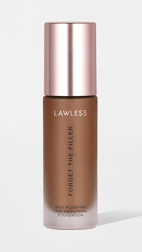 LAWLESS Women's Forget the Filler Skin-Plumping Line-Smoothing Foundation, 29D, ultra deep with neutral-warm undertones, 1.0 Ounce