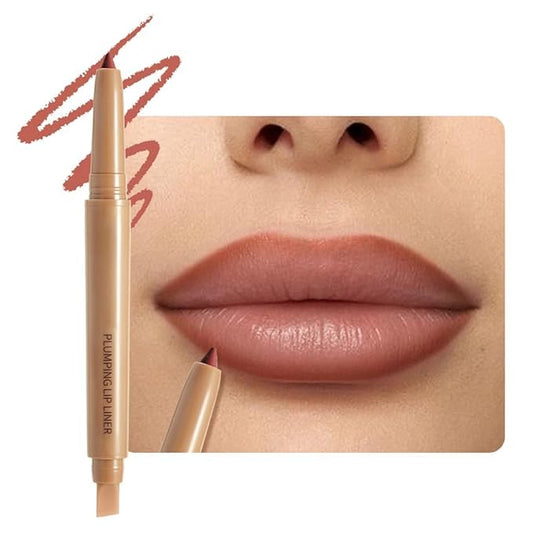 Matte Lip Liner – Dual-Ended Retractable Pencil with Silicone Smudger, Waterproof Long Wear Crayon for Flawless Contour & Plump Lips, Vegan Cruelty-Free Beauty for Everyday Elegance (05#, 1PCS)